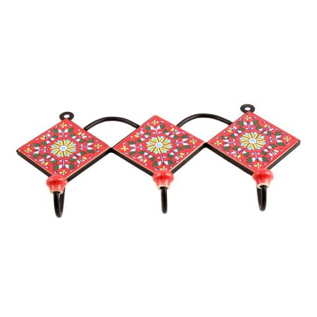 Red Yellow Flower Tiles Hook